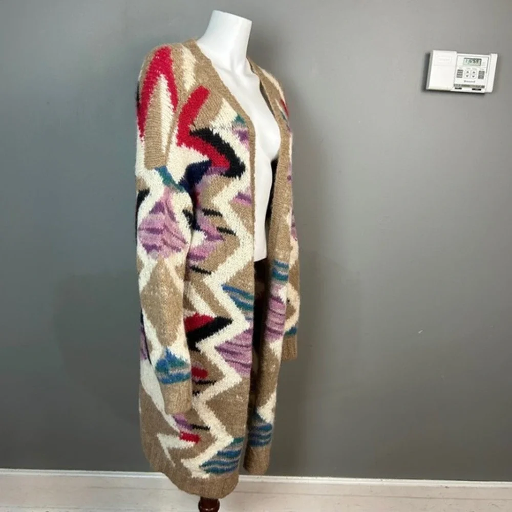 Anthropologie Moulinette‎ Soeurs Long Cardigan Sweater M L Oversized Colorful